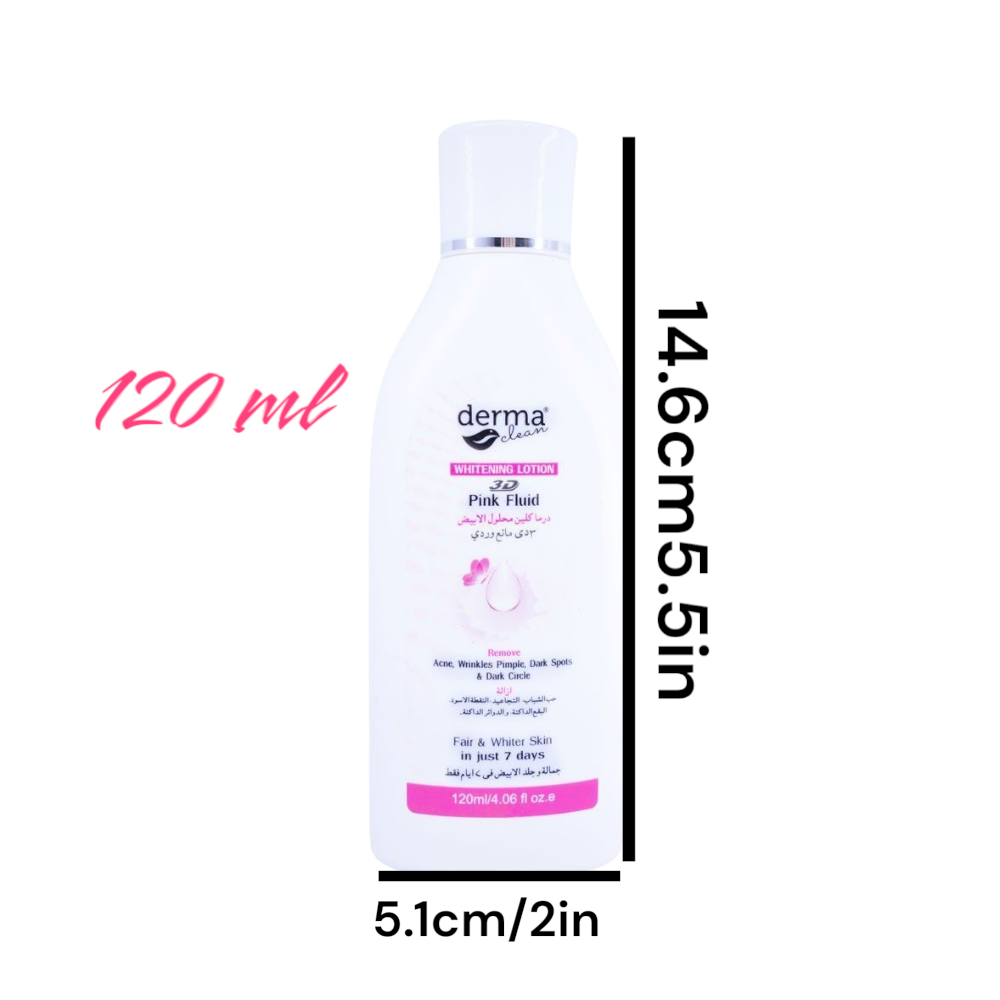 Derma Clean Whitening Lotion 3D Pink Fluid 120 Ml