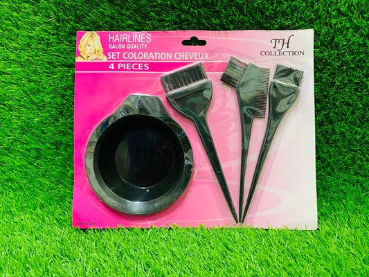 TH 4pcs hair colour brush set