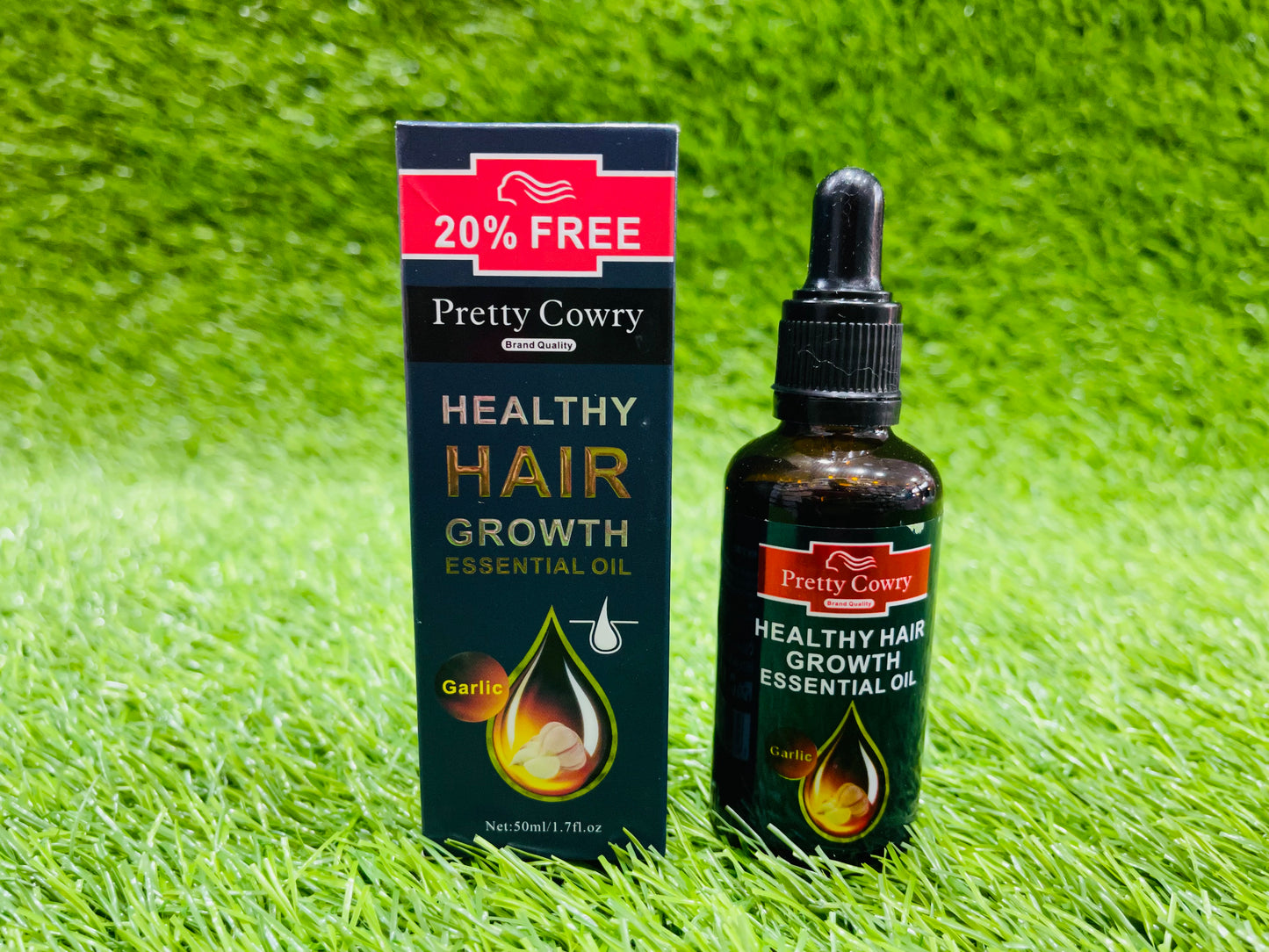 PRETTY COWRY HAIR GARLIC ESSENTIAL OIL HAIR RE-GROWTH