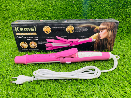 KEMEI 3in1 KM-987 STRAIGHTNER CRIMPER CURLER KM-988